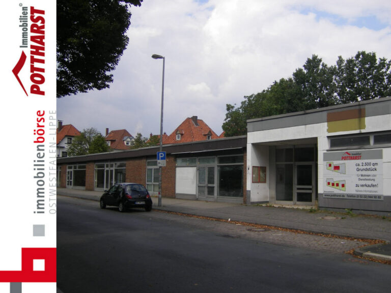 Großes Grundstück im Zentrum von Bad Salzuflen, derzeitig mit einem Geschäftshaus bebaut, verspricht enormes Entwicklungspotential.